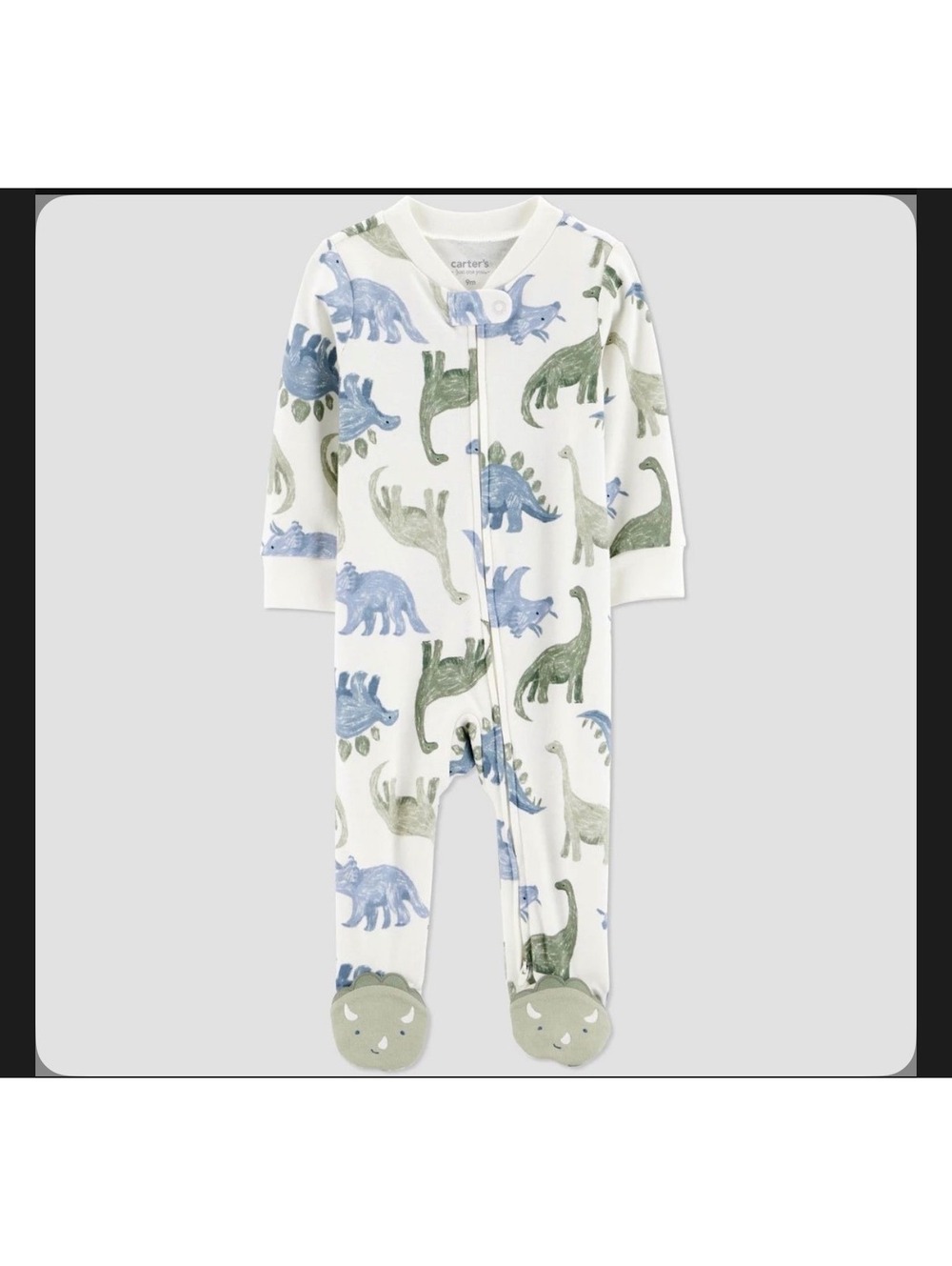 Carter's Just One You Baby Boys' Dinosaurs Sleep N' Play - Green/Ivory 6M NWT